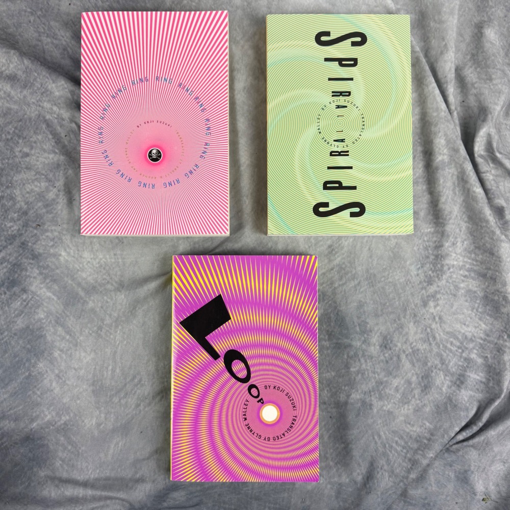 Ring Spiral Loop Trilogy Koji Suzuki Paperback Book Set Vertical Chip Kidd